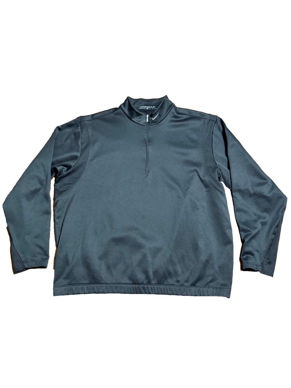 Nike Mens Therma Fit 1/4 zip Pullover Sweatshirt XL Black Fleece Golf Athletic